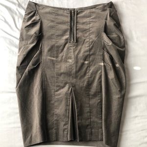 Cynthia Steffe Dark Brown Corduroy Pencil Skirt